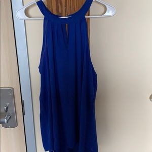 Blue Open Shoulder Blouse